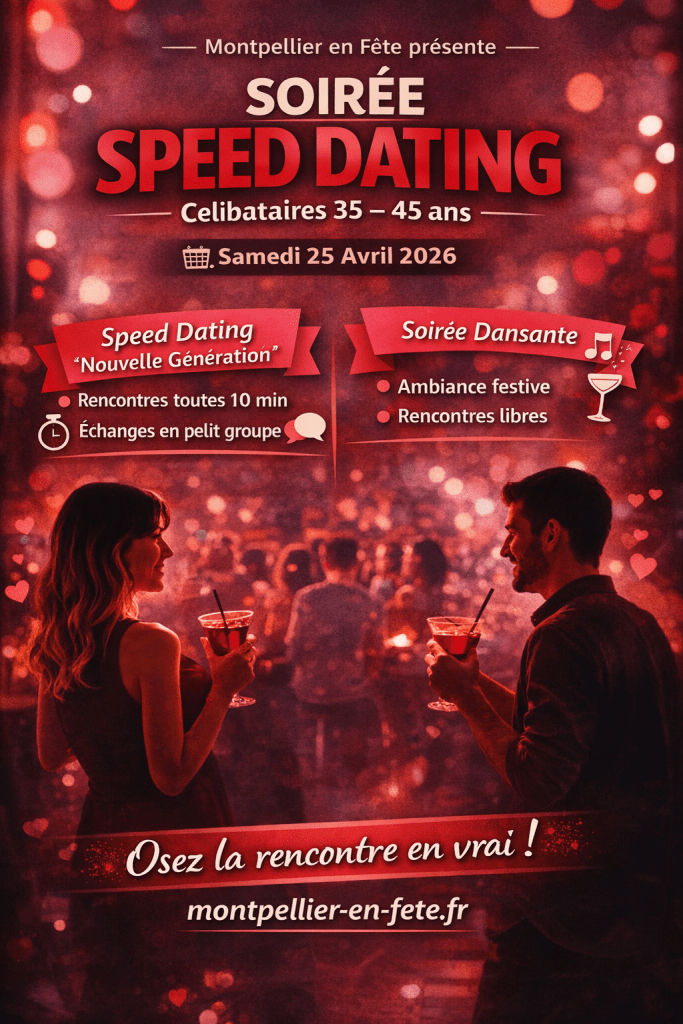 Flyer soirée MONTPELLIER EN FÊTE 25 avril 2026